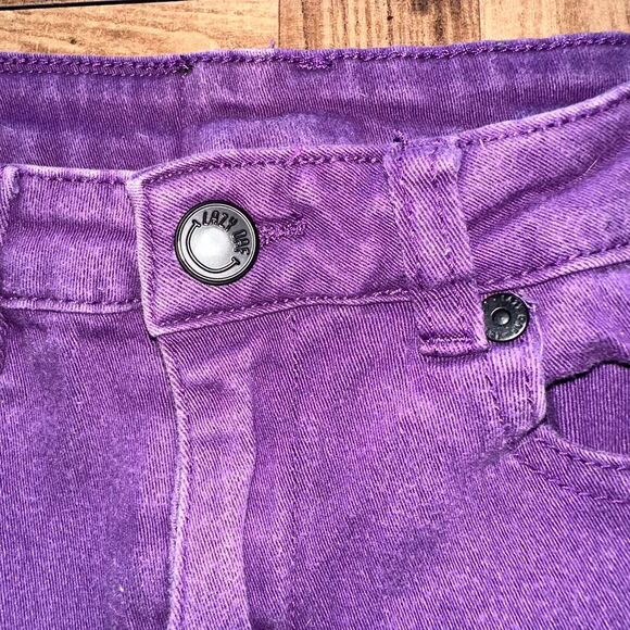 Lazy Oaf Purple Heart Denim Kick Flare high waisted trousers - Picture 5 of 6